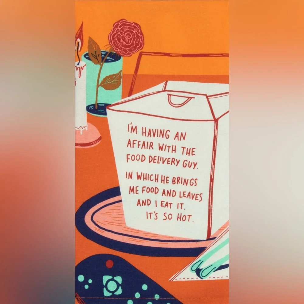 Blue Q Affair With Food Delivery Kitchen Towel